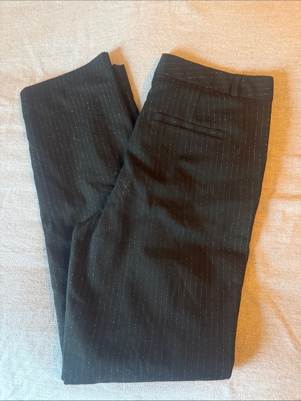 Banana Republic Black Pinstriped Women's Dress Trousers